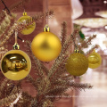 24pcs 3cm Gold Pink Champagne Red Metallic Christmas Balls Decor Christmas Tree Balls Xmas Decor for Home Noel New Year Gift